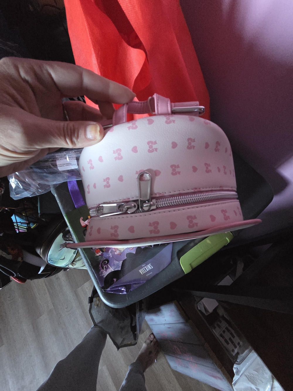 Hello Kitty Loungefly Pink Bow Twin Bear Mini Backpack - Picture 2 of 4